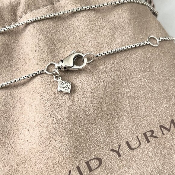 David Yurman Cable Cookie Classic Heart Necklace 17''-18'' - Picture 3 of 3